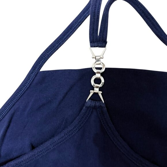 Harley Davidson Women's Size XL Navy Blue Racer Back Chicago Strappy Tank Top - Picture 2 of 4